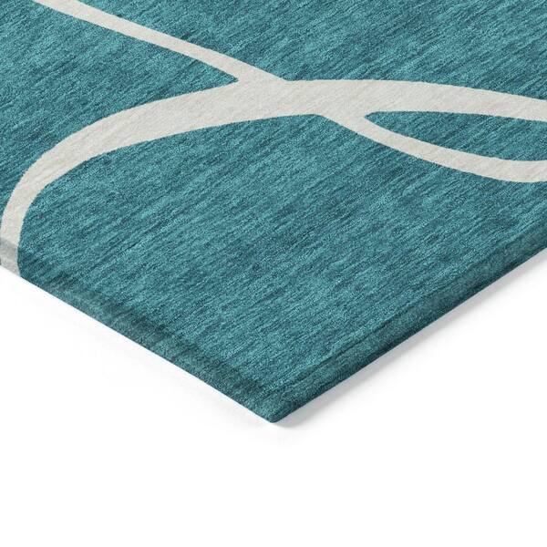 Chantille Machine Washable Indoor/Outdoor Abstract ACN999 Teal 2 ft. 3 in. x 7 ft. 6 in. Area Rug