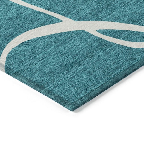 Chantille Machine Washable Indoor/Outdoor Abstract ACN999 Teal 5 ft. x 7 ft. 6 in. Area Rug