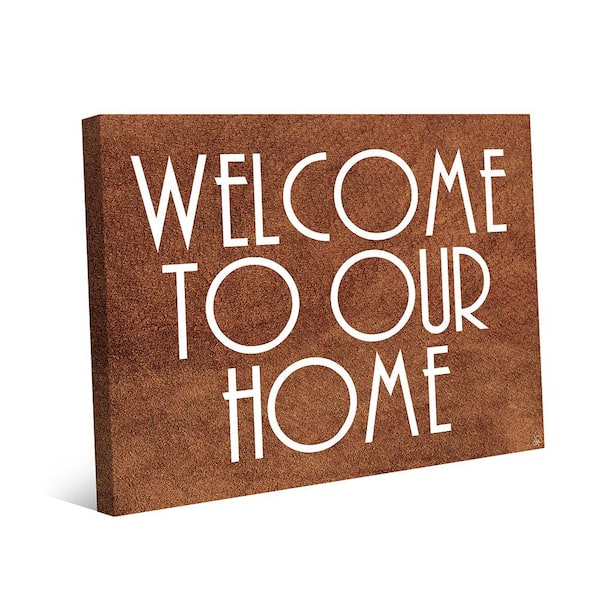 Creative Gallery 20 in. x 24 in. "Welcome" Wrapped Canvas Wall Art Print