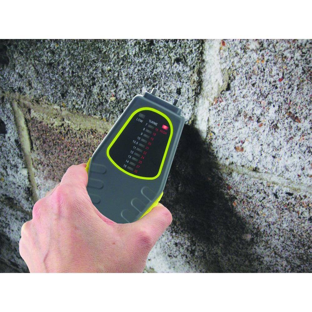 Compact Gray and Yellow LED Display Moisture Meter