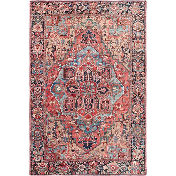 Rhene Light Red 8 ft. x 8 ft. Indoor Area Rug