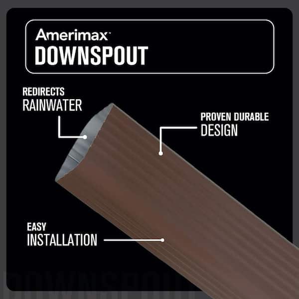 Amerimax Home Products 2 in. x 3 in. x 10 ft. Brown Aluminum