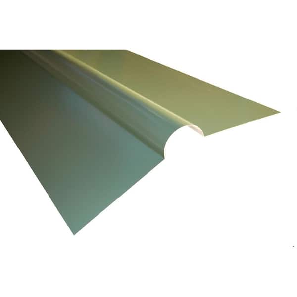 Unbranded 120 in. x 17 in. x 3 in. Patina Green Galvanized Steel Ridge Cap