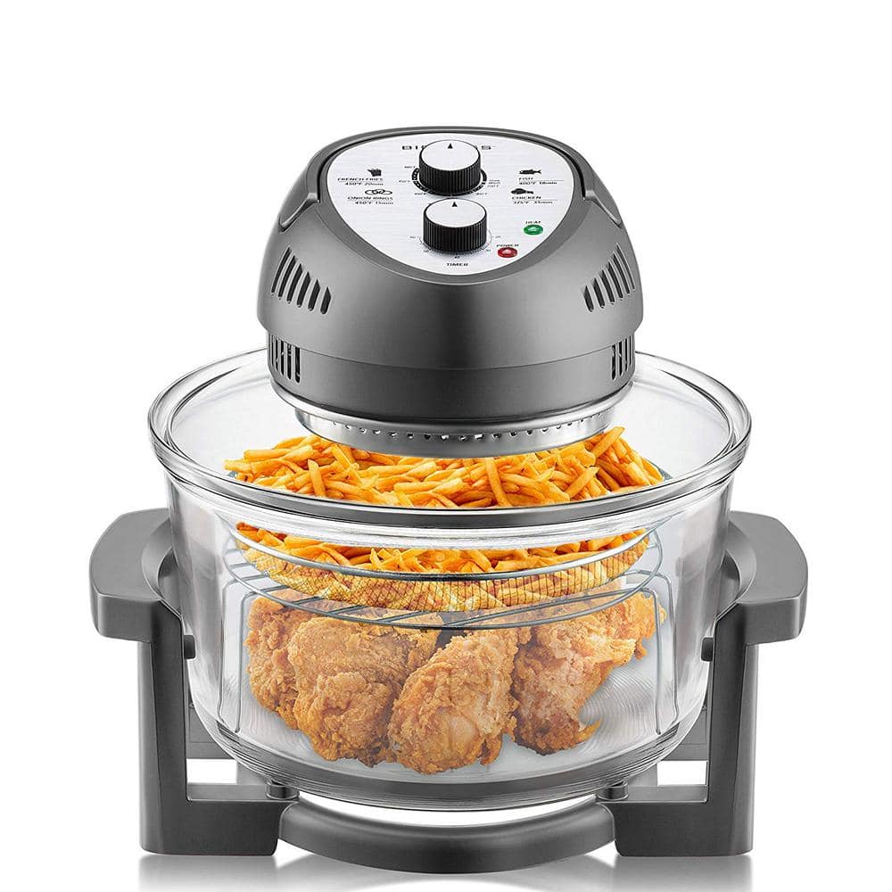 Big Boss 16 Qt Graphite Oil Less Air Fryer With Built In Timer 2249 The Home Depot