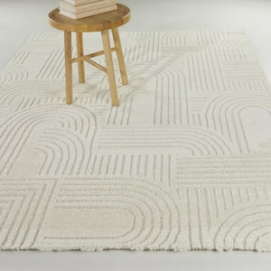 Hazen Taupe 5 ft. x 7 ft. Striped Area Rug
