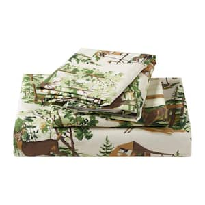 Camp Wandawega 3-Piece Multi-Colored 250-Thread Count Cotton Twin Sheet Set