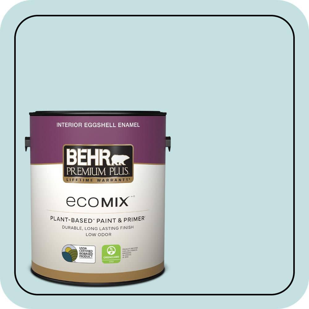 1 gal. #T17-04 Peek a Blue Eggshell Enamel EcoMix Plant-Based Interior Paint & Primer price history on PriceWatchPro