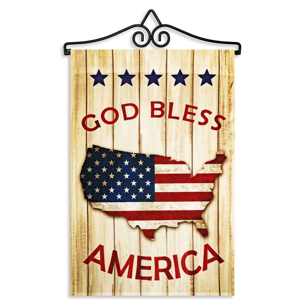 1 ft. x 1.5 ft. Polyester God Bless America USA Flag Map with 1.2 ft. Black Iron Hanger price history on PriceWatchPro