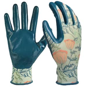 Digz Women's Hybrid Leather Glove Blue Large 