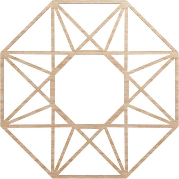 0.375 in. x 38 in. x 38 in. Wood Medallion Moulding