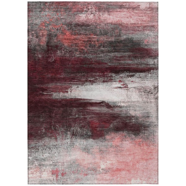 Addison Rugs Chantille Machine Washable Indoor/Outdoor Abstract ACN2016 Merlot 5 ft. x 7 ft. 6 in. Area Rug
