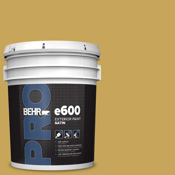BEHR PRO 5 gal. #PPU6-18 Lemongrass Satin Exterior Paint