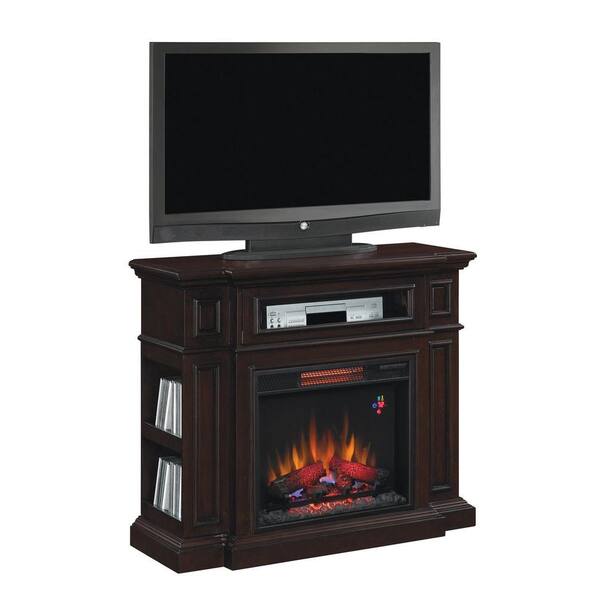 Chimney Free Wellston 43 in. Media Console Electric Fireplace in Mocha