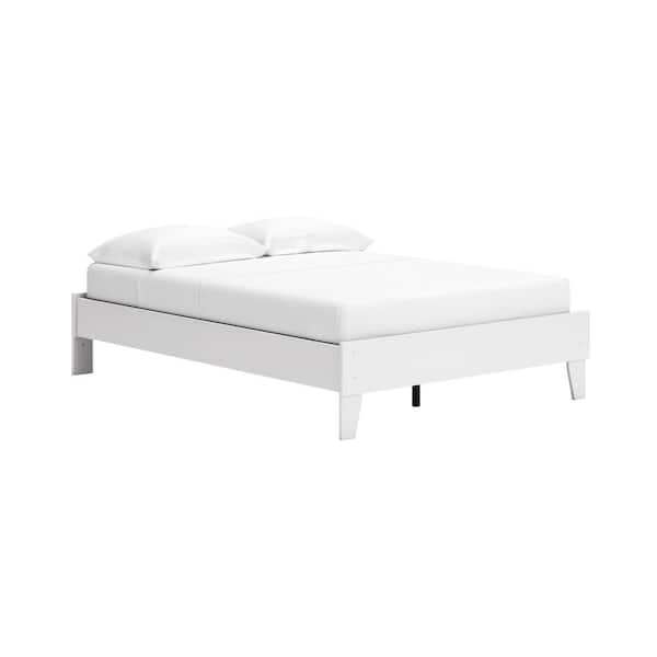 Signature DESIGN BY ASHLEY Socalle White Wood Frame Full Platform Bed
