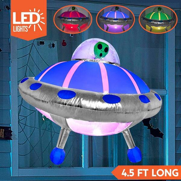 Joyfy 3.5 ft. LED Halloween UFO Inflatable 31758-B - The Home Depot