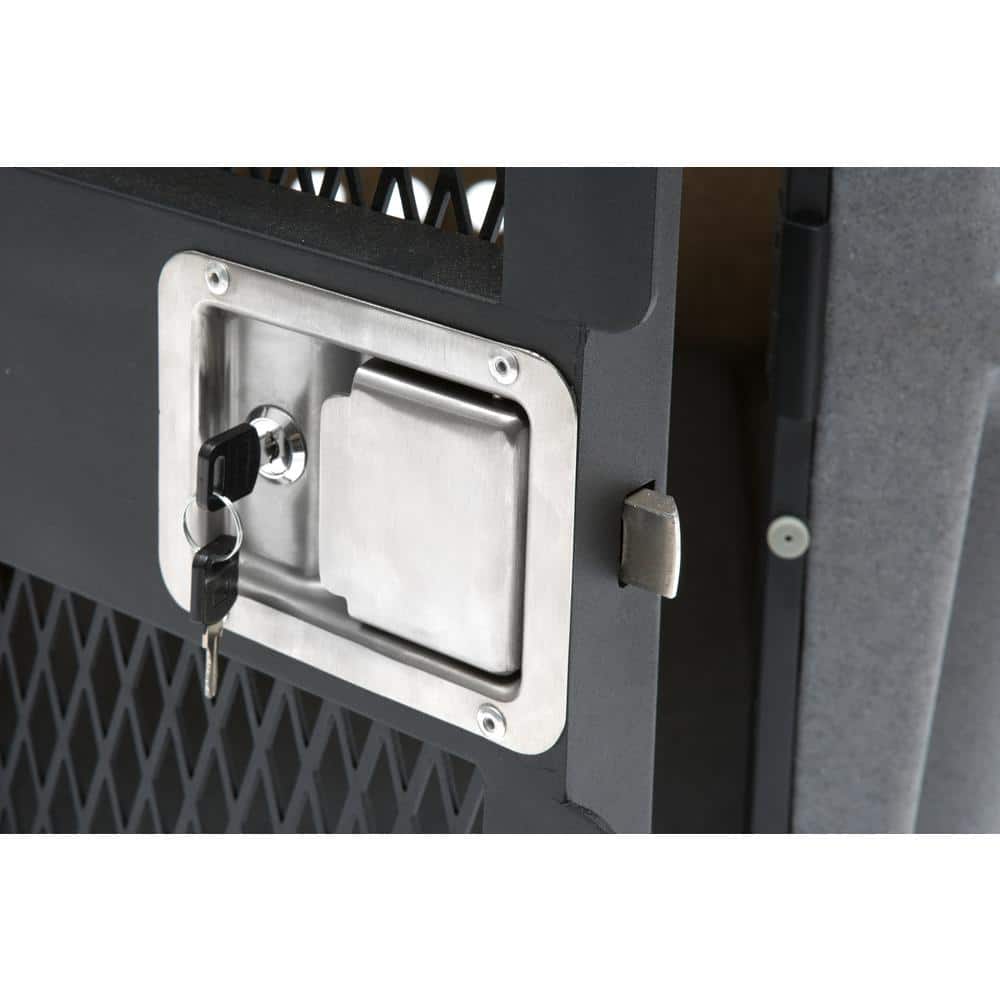 Dark Granite Military-Grade Small Dog Kennel with Stainless Steel Door