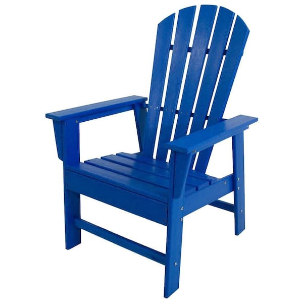 POLYWOOD South Beach Pacific Blue All-Weather Plastic Outdoor Dining Chair
