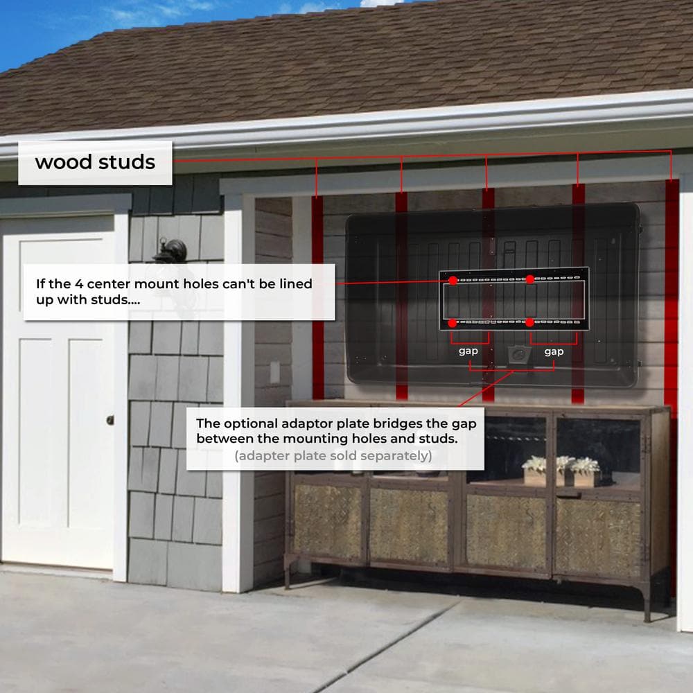 Storm Shell Black 56-65" Outdoor Weatherproof TV Enclosure