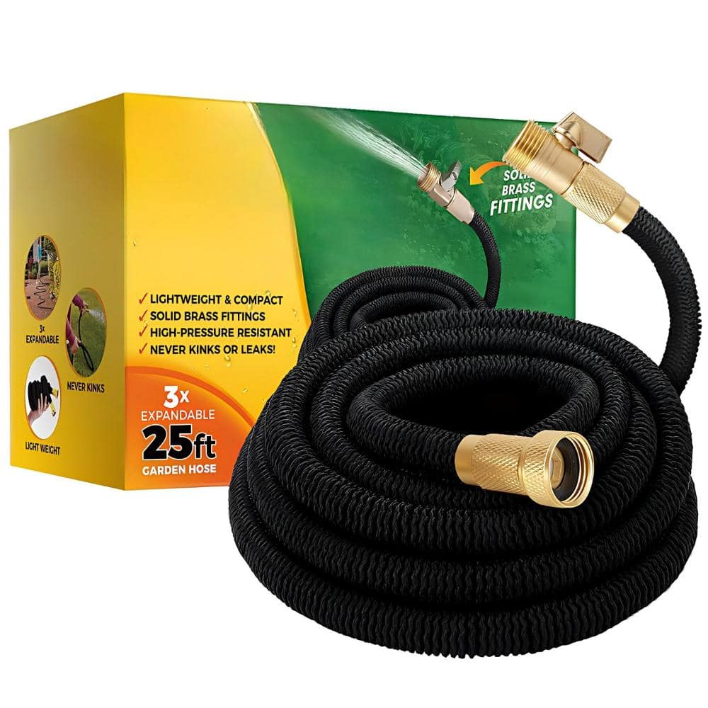 25Ft Lightweight Expandable Garden Hose No twist Solid Brass Fittings price history on PriceWatchPro