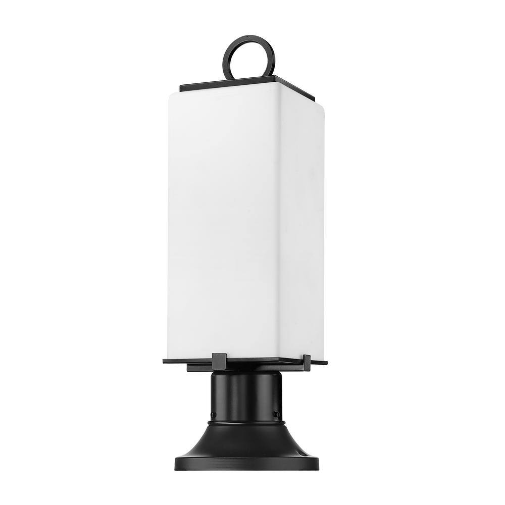 Sana Black Aluminum 2-Light Outdoor Pier Mount Fixture