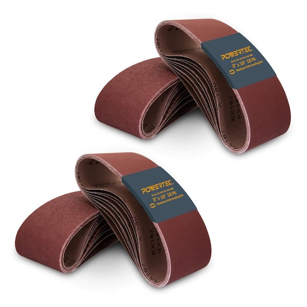 3 in. x 18 in. Sanding Belts Assortment, 6-Each of 60/80/120/150/240/400 Grits, for Portable Belt Sander (36-Pack)