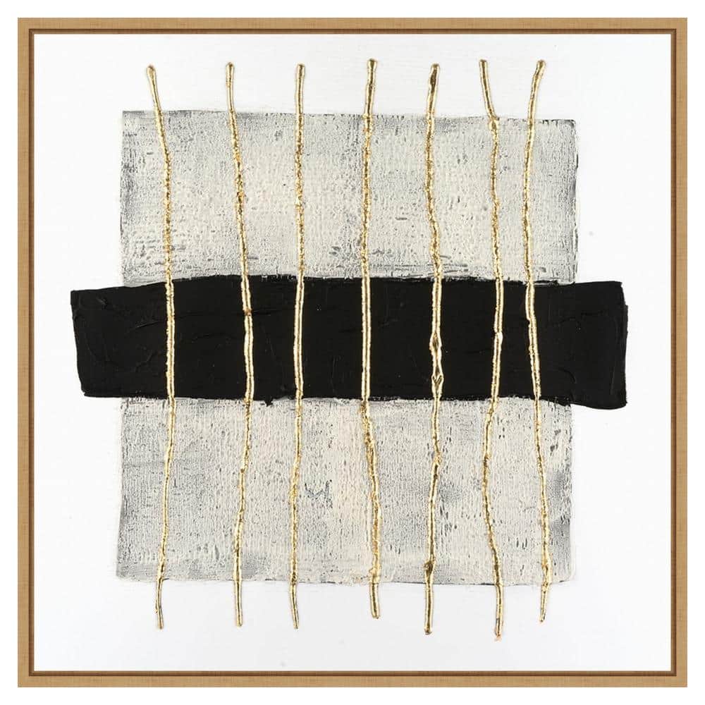 Textured Tablets II Abstract Canvas Art with Sylvie Maple Frame