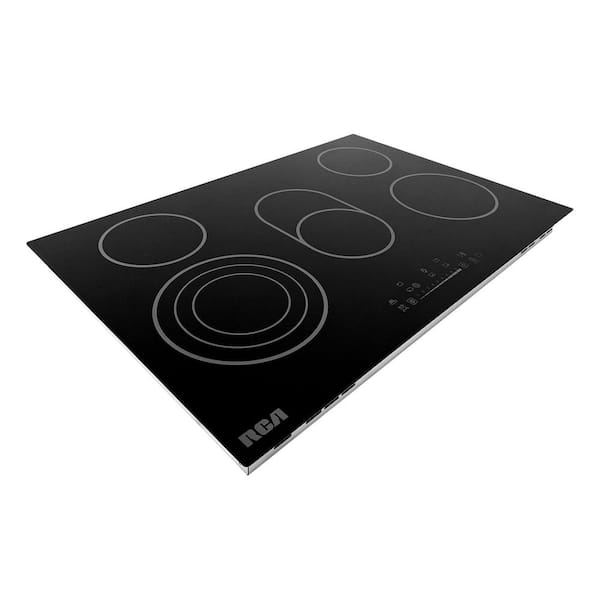 30 in. Sterling Collection Drop-In Electric Ceramic Glass Cooktop, 5 Burners, Triple Zone Element, Sync Burner, Black