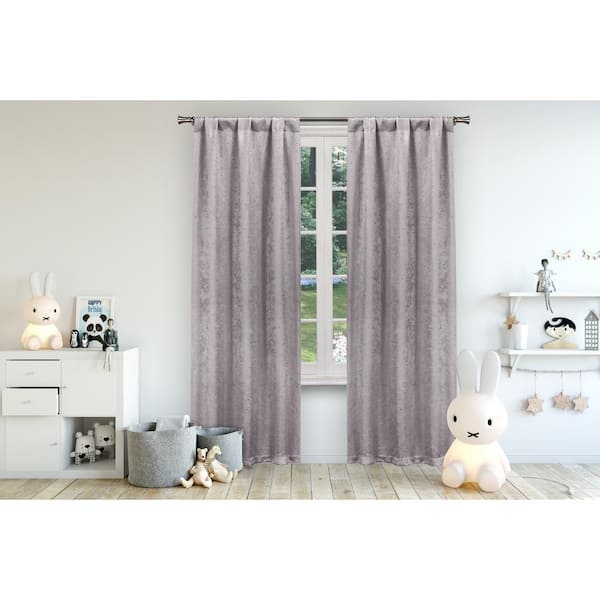 lala + bash Danielle 38 in. W x 84 in. L Polyester Window Panel in Lavender