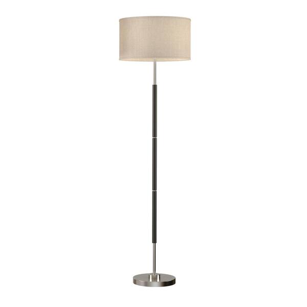 Hampton Bay Baylock 60 in. Beige Torchiere Floor Lamp with Fabric Shade RS2204804 The Home Depot