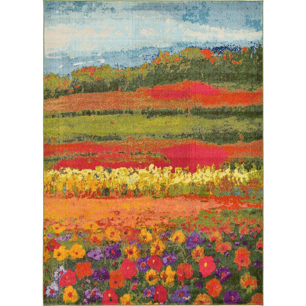 Unique Loom Estrella Landis Multi 7' 0 x 10' 0 Area Rug 3121393 The Home Depot