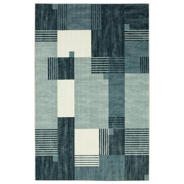 Mohawk Home Alliance Blue 2 ft. 6 in. x 3 ft. 10 in. Machine Washable Area Rug