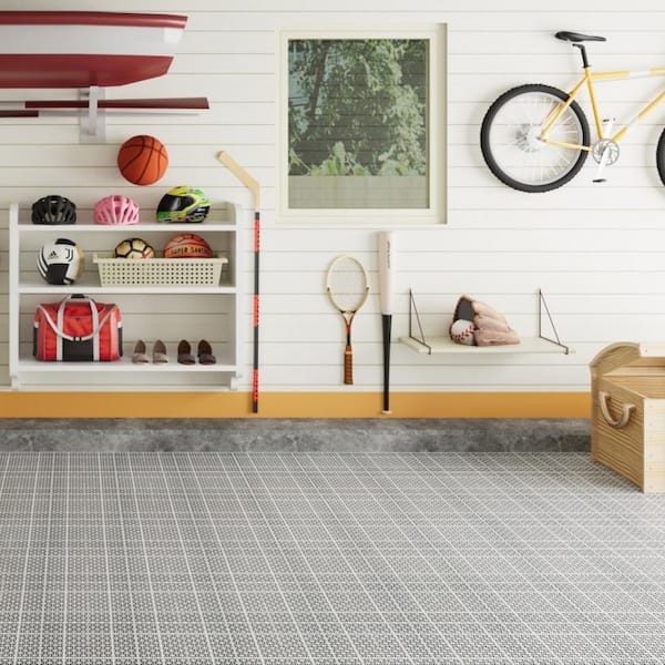 Tidoin Outdoor 1 ft. x 1 ft. Composite Deck Tile in Gray(60 Per Box)