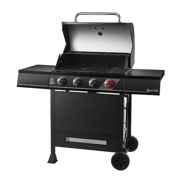 teenager skuffe announcer Dyna-Glo 4-Burner Propane Gas Grill in Matte Black with TriVantage  Multifunctional Cooking System DGH450CRP - The Home Depot