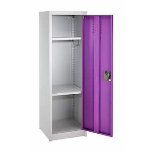 629-Series 48 in. H 1-Tier Steel Storage Locker Free Standing Cabinets for Home, School, Gym in Purple