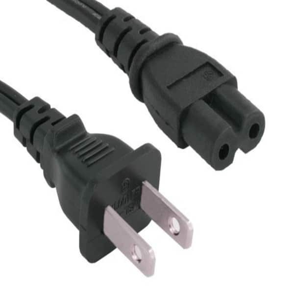 6 ft. 18 AWG Notebook Power Cord, Non-Polarized (IEC320 C7 to NEM Amp 1-15P, 4-Pack)