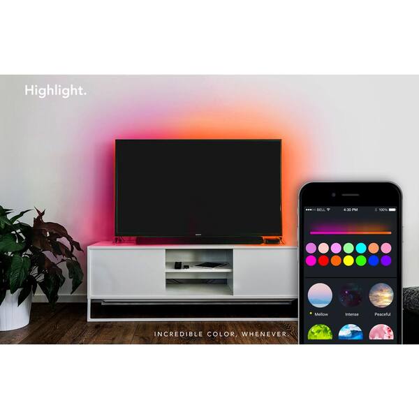 Lifx 6 6 Ft Starter Kit Wi Fi Smart Connected Led Strip Light Lzhc2m1usuc07 The Home Depot