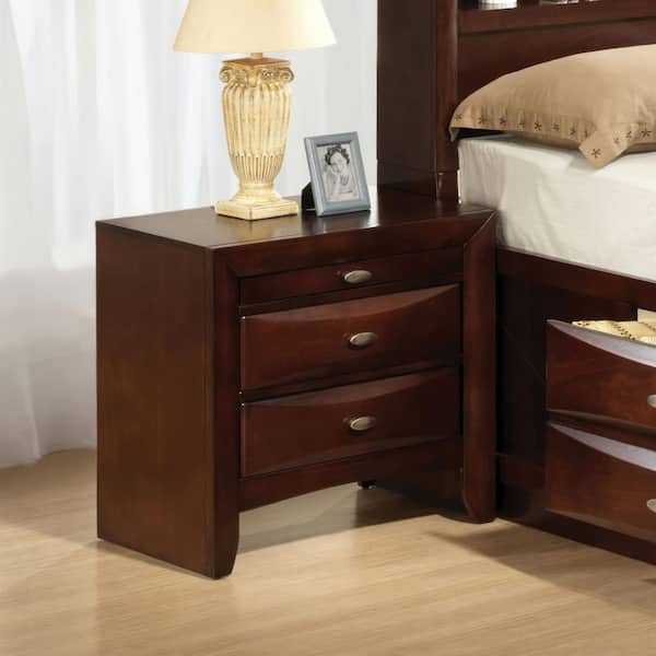 Lanten Dark Cherry 3-Drawer 25.5 in. W Nightstand with Solid Wood