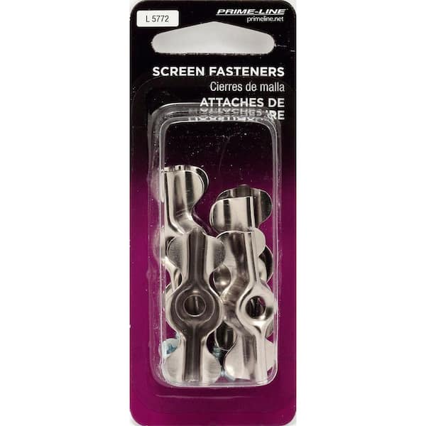 Prime-Line Nickel-Plated Double-Wing Flush Clips (6-pack) L 5772