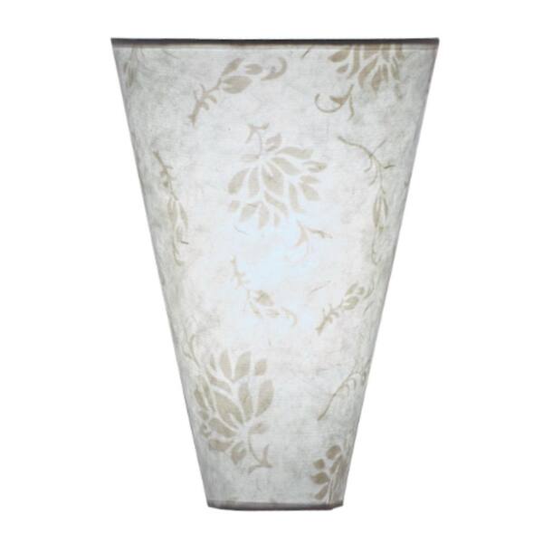 It's Exciting Lighting Moire White Pattern Indoor Fabric Shade Sconce and Timer with Memory