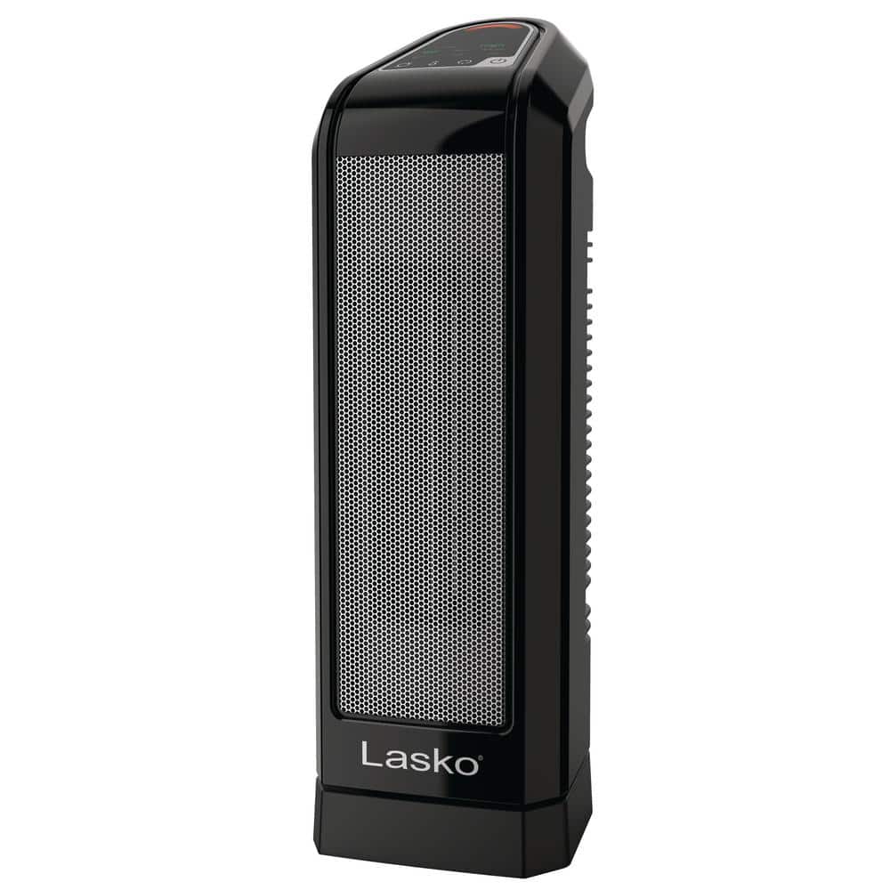 Black Ceramic Tower Heater with Adjustable Thermostat and Remote