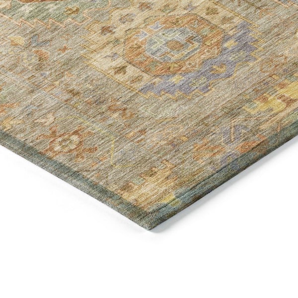 Chantille Machine Washable Indoor/Outdoor Abstract ACN2227 Taupe 1 ft. 8 in. x 2 ft. 6 in. Accent Rug