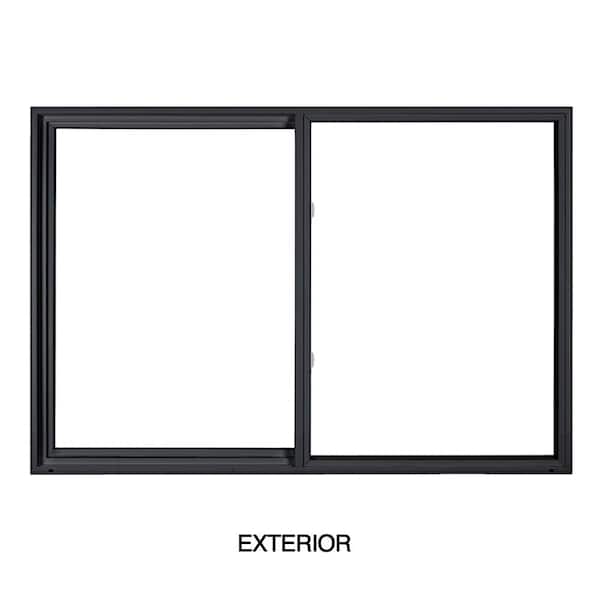 SIMONTON Premium WX 35.5 in. W x 11.5 in H XO Left-Handed Black