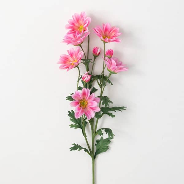 SULLIVANS 33.5 in. Blush Pink Artificial Gazania Stem