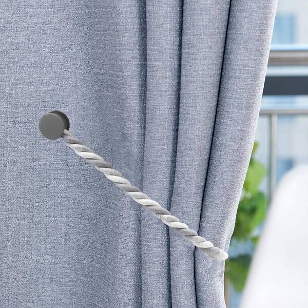 Wood Beaded Cord Curtain Tiebacks DIY Door Curtain 47 Long