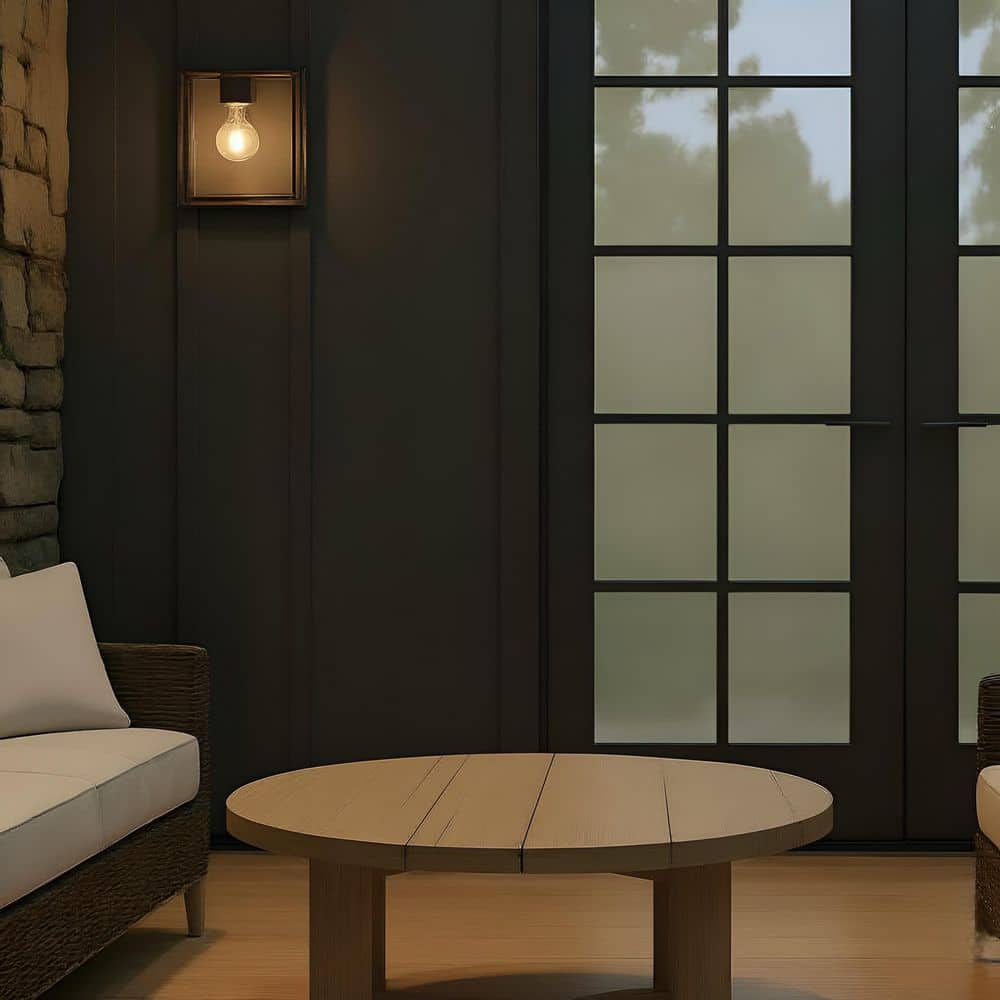 Audley 10 in. Antique Bronze with Clear Glass Panels Outdoor Hardwired Lantern Sconce with No Bulbs Included price history on PriceWatchPro