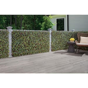 36 in. H x 72 in. W Golden Artificial Gardenia Leaves PVC Expandable Trellis