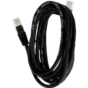 7 ft. CAT5e RJ45 Ethernet Network Cable, Black