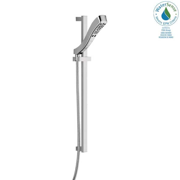 Delta 4-Spray Patterns 1.75 GPM 2.43 in. Wall Mount Handheld Shower Head in Chrome