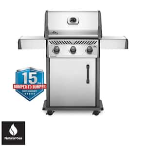 Rogue 3-Burner Natural Gas Grill in Stainless Steel