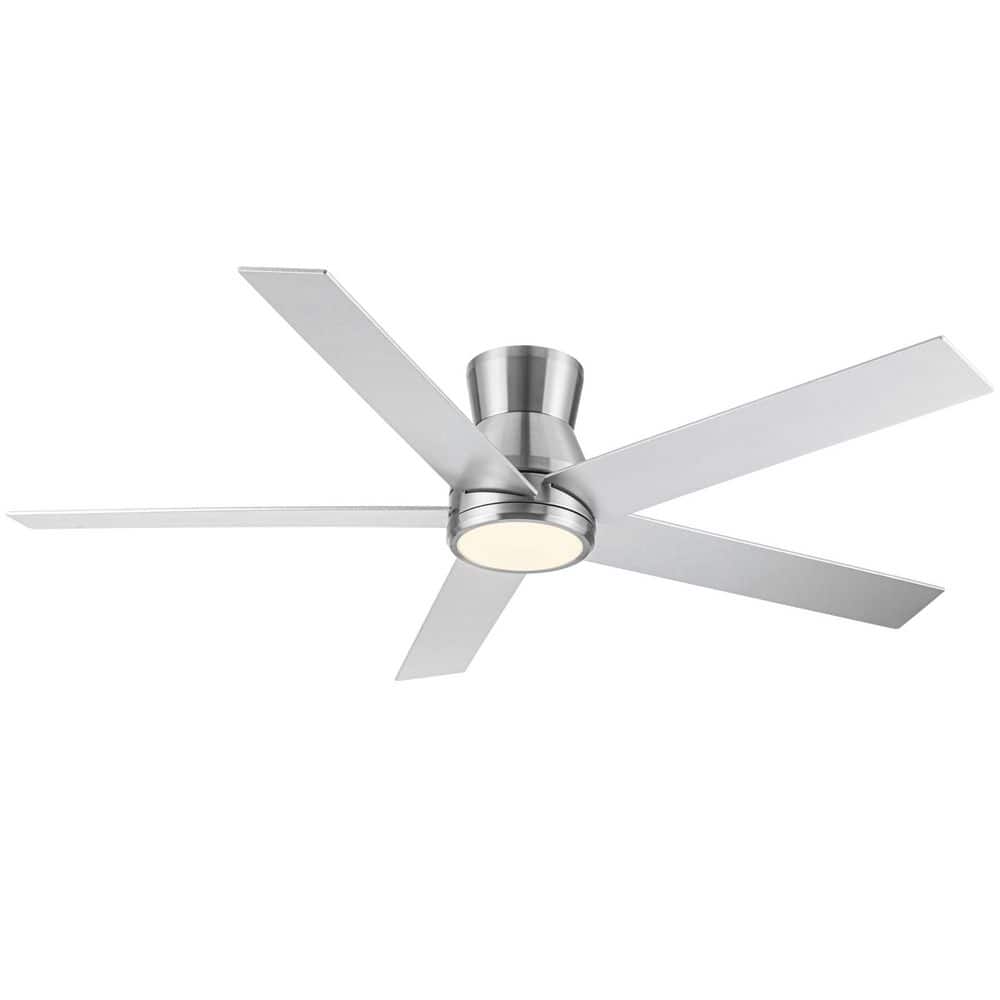 Jushua 52 in. Brushed Nickel Lowe Profile DC Motor Downrod Mount
